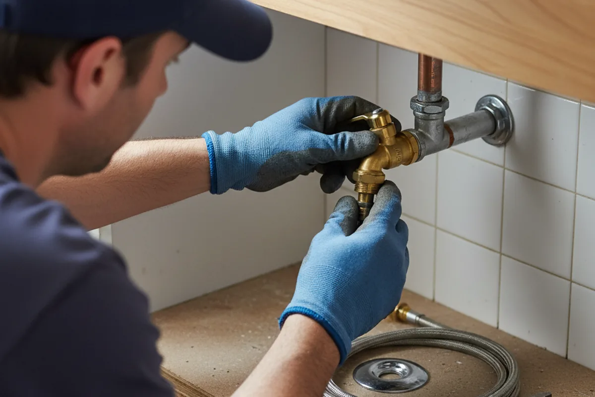 Shutoff valve and fitting work during Well Pump Repair in Essie